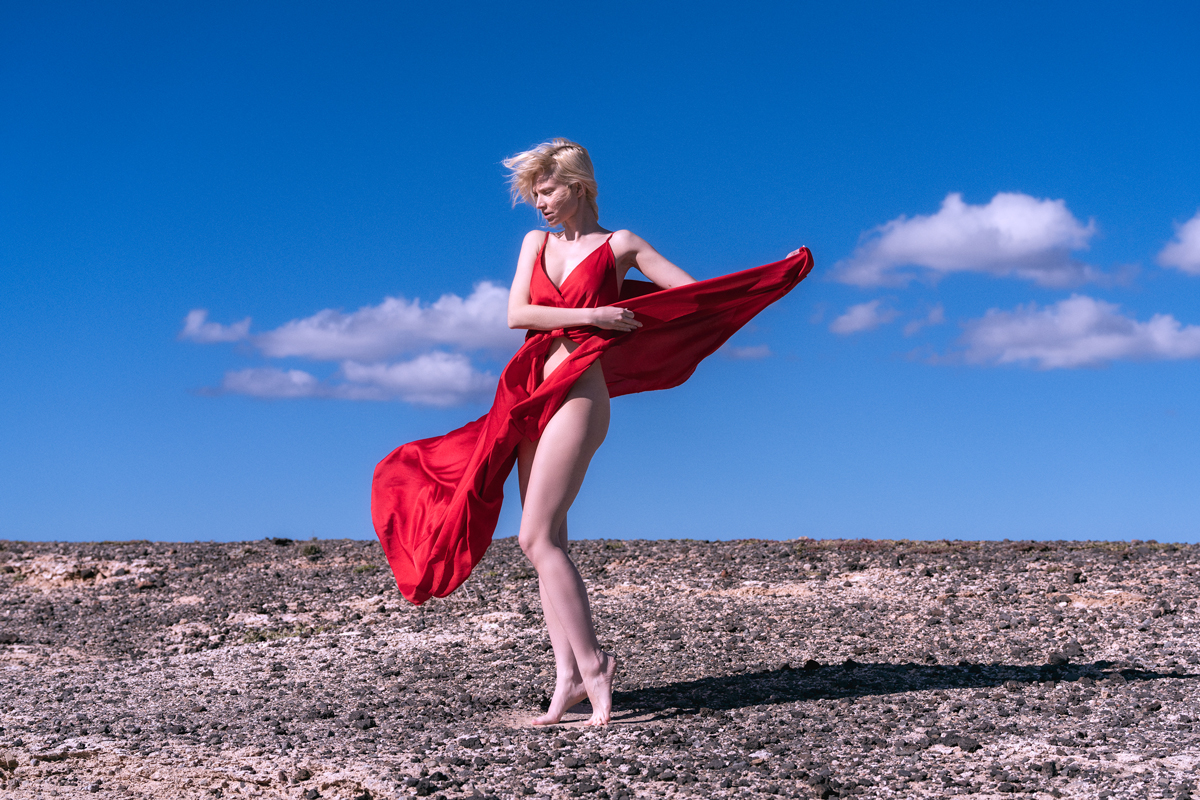Lady in red