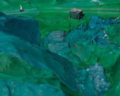 Green patchwork