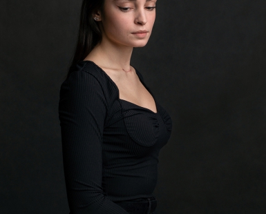Woman in black