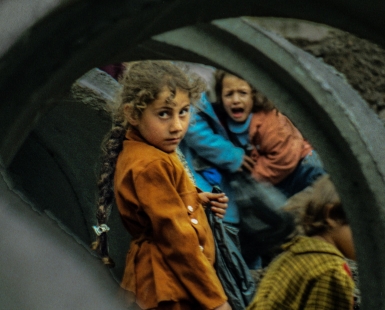 Girl in a tube