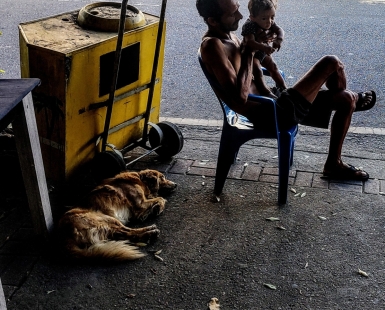 Unemployed father.
